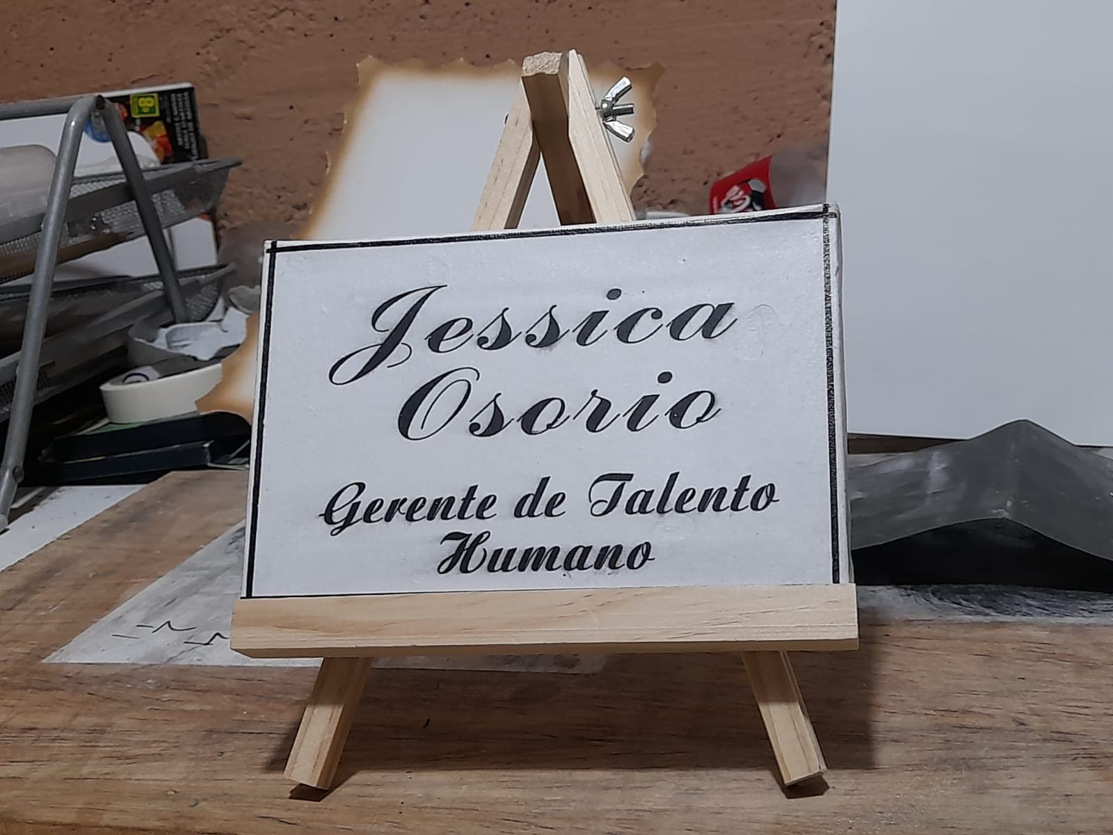 Placa personalizada pintada a mano